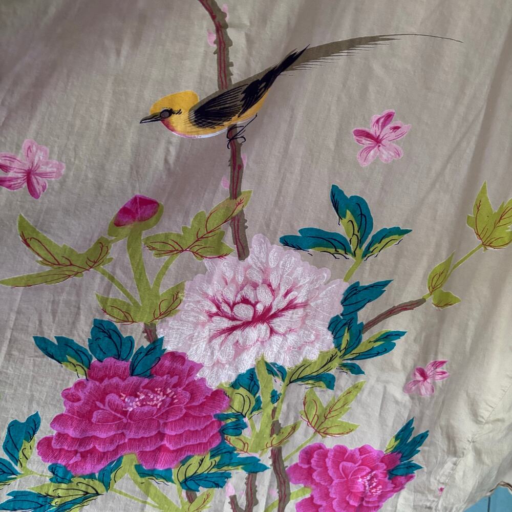 Vintage 90s Raiment Y2K Whimsical Boho Floral & Bird Midi Resort Sun Dress Sz M - Picture 10 of 10